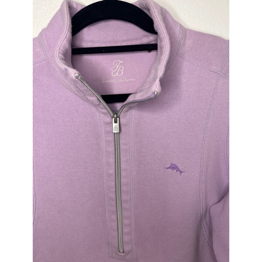 Tommy Bahama Aruba Women's Lavender 1/2 Zip Pullover Sweatshirt Size Large - Picture 2 of 4